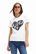 Koszulki i topy damskie - Desigual Damska koszulka TS_COR 1000, biała, XXL, biały, XXL - miniaturka - grafika 1
