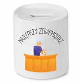 Skarbonki - Skarbonka Dla Kelnera na Urodziny Imieniny Prezent z Nadrukiem ze Zdjęciem + Opakowanie na prezent (wzór 02) - miniaturka - grafika 1