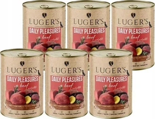 Karma mokra dla psa Luger's Daily Pleasures z wołowiną i ziemniakiem zestaw 6 x 400 g - Mokra karma dla psów - miniaturka - grafika 1