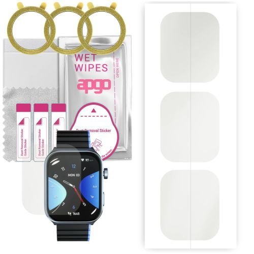 3x folia ochronna hydrożelowa MATOWA do Kieslect Ks2 - apgo Smartwatch Hydrogel MATTE Protection Ochrona na ekran smartwatcha