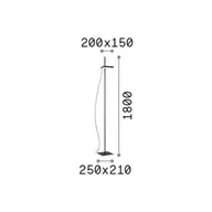 Lampy stojące - Ideallux Ideal Lux lampa stojąca LED Lift, biały, metal, wysokość 180 cm - miniaturka - grafika 1