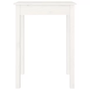 Lumarko Stół jadalniany, biały, 55x55x75 cm, lite drewno sosnowe - Stoły - miniaturka - grafika 5
