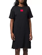 Sukienki - HUGO Damska sukienka Neyle redlabel z bawełny Interlock z czerwoną etykietą z logo, czarny (Black1), S - miniaturka - grafika 1