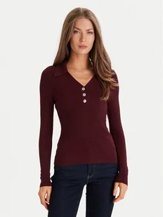 Morgan Sweter 252-MBANOU Bordowy Slim Fit - Swetry damskie - miniaturka - grafika 1