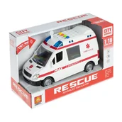 Samochody i pojazdy dla dzieci - Smily AUTO AMBULANS VAN ŚW/DŹW 1/36 WY590A AN09 - miniaturka - grafika 1