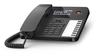 Gigaset DESK 600 Telefon analogowy Nazwa i identyfikacja dzwoniącego Czarny - Telefony stacjonarne - miniaturka - grafika 1
