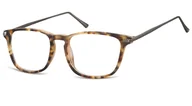 Okulary korekcyjne, oprawki, szkła - Okulary oprawki korekcyjne Nerdy zerówki Sunoptic CP144E jasny szylkret-panterka - miniaturka - grafika 1