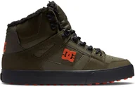 Buty zimowe męskie - buty zimowe męskie DC PURE HIGH-TOP WC WNT Dusty Olive/Orange - DOO - miniaturka - grafika 1