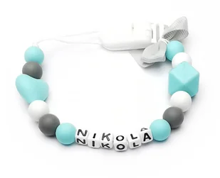 Silikonowa zawieszka z imieniem NIKOLA upominek - Akcesoria do smoczków - miniaturka - grafika 1