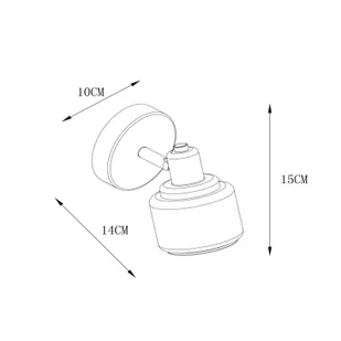 Lucide Reflektor sufitowy Bjorn, 1-pkt., złoty/mosiądz - Lampy sufitowe - miniaturka - grafika 1