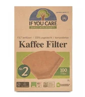 Zaparzacze i kawiarki - Filtry do kawy, kompostowalne, FSC, 100 sztuk, If You Care - miniaturka - grafika 1