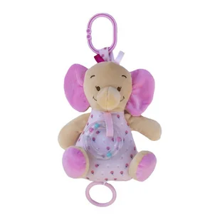 Tulilo, pozytywka, słonik, różowy, 18 cm - Karuzele dla niemowląt - miniaturka - grafika 1