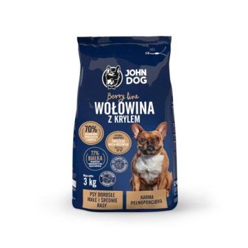 John Dog Berry Line średnie i duże rasy Wołowina i kryl 3kg