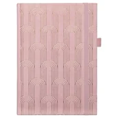 Notesy i bloczki - Paperdot, Notatnik Z Gumką, Różowy Ze Złotym, Format A5, Linia, 96 Kartek - miniaturka - grafika 1