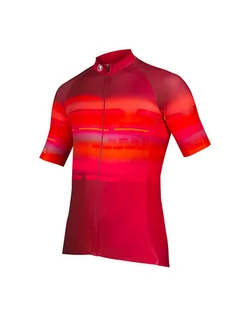 Koszulki sportowe męskie - ENDURA Koszulka kolarska "Virtual Texture" w kolorze czerwonym - grafika 1