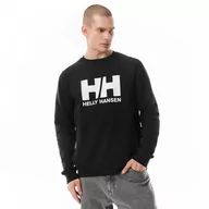 Koszulki sportowe męskie - Męska bluza dresowa nierozpinana bez kaptura Helly Hansen HH Logo Crew Sweat - czarna - HELLY HANSEN - miniaturka - grafika 1