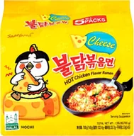 Kuchnie świata - Ramyun o smaku ostrego kurczaka z serem, ogniście ostry 5 x 140g - Samyang - miniaturka - grafika 1