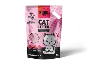 BUBU Pets Żwirek Silikonowy Niezbrylający Micro Różowy 7,2l - Żwirek dla kotów - miniaturka - grafika 1