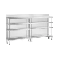 Meble gastronomiczne - Royal Catering Stół roboczy barowy stal nierdzewna 200 x 30 x 105 cm - miniaturka - grafika 1