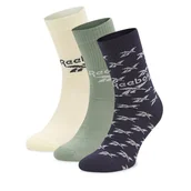 Skarpetki męskie - Skarpety długie Reebok Cl Fo Crew Sock 3P GN7668 Kolorowy - miniaturka - grafika 1