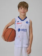 Koszulki dla chłopców - 4F Koszulka meczowa replika domowa z sezonu 2025/26 dziecięca 4F x MKS Dąbrowa Górnicza - biała 98/104 - miniaturka - grafika 1