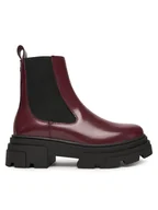 Botki damskie - Tommy Hilfiger Sztyblety Shiny FW0FW09042 Brązowy - miniaturka - grafika 1