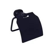 Stojaki i wieszaki na papier toaletowy - Uchwyt na papier Go z klapką czarny mat - miniaturka - grafika 1