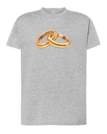 Koszulki i topy damskie - Koszulka Personalizowana Zaręczyny Ślub Szara L - miniaturka - grafika 1