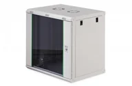 Szafy rack - Szafa Digitus Szafa sieciowa wisząca jednosekcyjna Dynamic 19" 12U, 600x450, drzwi szyba, szary, niezmontowana, 60kg DN-37108 - miniaturka - grafika 1