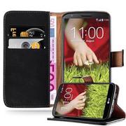 Etui i futerały do telefonów - Etui Do LG G2 w Pokrowiec CZARNY GRAFIT Magnet Obudowa Ochronny Case Cover Cadorabo - miniaturka - grafika 1