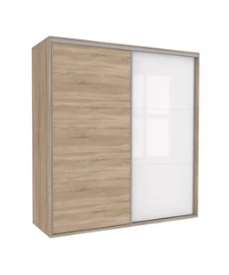 SZAFA TIVOLI 240x210 S/3BP/3DS BIAŁY POŁYSK / DĄB SONOMA - Szafy - miniaturka - grafika 1