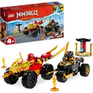 Klocki - Lego NINJAGO Bitwa samochodowo-motocyklowa między Kaiem a Rasem 71789 - miniaturka - grafika 1