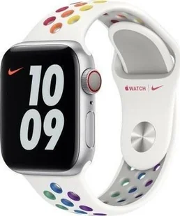 Pasek Apple Nike Sport Band Pride Edition MYD52AM/A do Apple Watch Series 1/2/3/4/5/6/7/8/SE/SE2 38-42 mm Biały (190199755734) - Akcesoria do smartwatchy - miniaturka - grafika 2