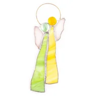 Ozdoby bożonarodzeniowe - Anioł Witraż Aniołek Para 18Cm Różne Kolory - miniaturka - grafika 1