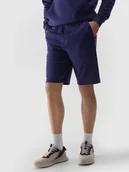 Spodenki męskie - Spodenki dresowe krótkie męskie 4F 4FWSS24TSHOM284-31S Granatowy - miniaturka - grafika 1