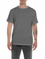 Koszulki męskie - Replay Męski T-shirt M6450, szary (Steel Grey), XXL, 319 Steel Grey, XXL - miniaturka - grafika 1