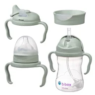 Kubki dla dzieci - Kubek 4w1 zestaw 240 ml, szałwiowy, b.box - miniaturka - grafika 1
