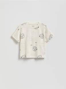 Reserved - T-shirt z nadrukiem - złamana biel - Bluzki dla niemowląt - miniaturka - grafika 1