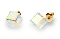 Kolczyki - ankabizuteria.pl Kolczyki SREBRNE POZŁACANE Medium Cube Studs BOREARE - miniaturka - grafika 1