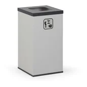 Kosze biurowe - Alfa 3 Wewnętrzny kosz do segregacji śmieci, 42 l, bez wewnętrznego pojemnika, szary/ciemnoszary 1262585 - miniaturka - grafika 1