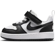 Buty dla dziewczynek - Nike Niemowlęta chłopcy Court Borough Low Recraft buty dla niemowląt i małych dzieci, biały/czarny, 23,5 EU, biały/czarny, 23.5 EU - miniaturka - grafika 1