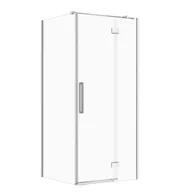 Kabiny prysznicowe - Kabina prysznicowa Cersanit Crea 90x80x200 prostokątna lewa chrom transparentne S601-293 - miniaturka - grafika 1