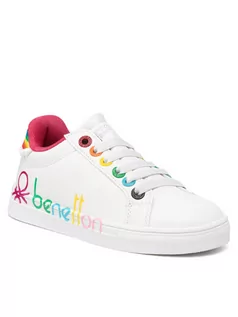 Buty dla dziewczynek - United Colors Of Benetton Tenisówki Swiftly Multi Ltx BTK124101 Biały - grafika 1