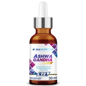 Suplementy diety - ALLNUTRITION Ashwagandha Suplement Diety w Kroplach 30ml - miniaturka - grafika 1