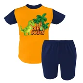 Piżamy chłopięce - BARTEK DINO POMARAŃCZOWY+GRANATOWY 116 - Marcinkowski - miniaturka - grafika 1