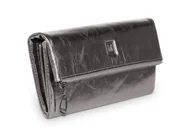 Portfele - Portfel damski Skórzany VerMari Glamor Srebrny - miniaturka - grafika 1