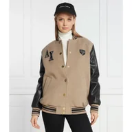 Kurtki damskie - Armani Exchange Kurtka bomber | Regular Fit | z dodatkiem wełny - miniaturka - grafika 1