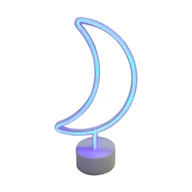Lampy stojące - Ledowa lampka nocna Neon FM-NB27 Zumaline moon księżyc niebieski - miniaturka - grafika 1