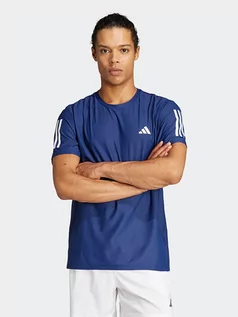 Koszulki sportowe męskie - adidas Koszulka w kolorze niebieskim do biegania - grafika 1