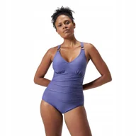 Stroje kąpielowe dla dziewczynek - Strój kąpielowy jednoczęściowy damski na basen Speedo Shaping V Neck r.D40 - miniaturka - grafika 1
